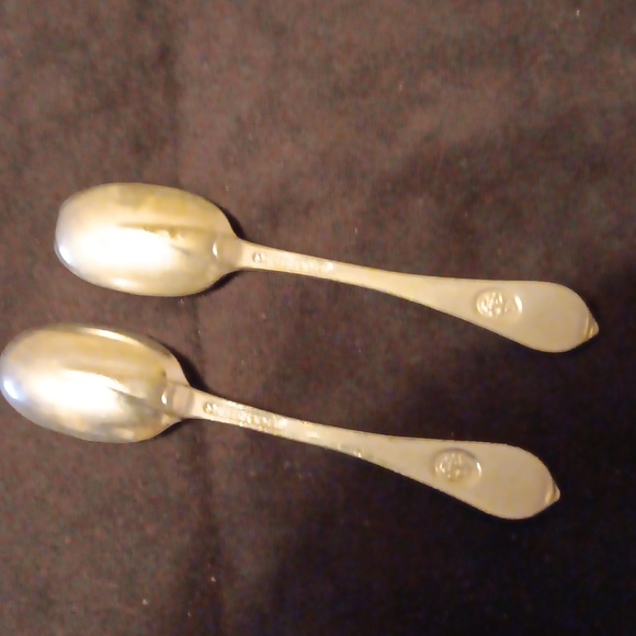 Two Stieff Pewter Individual Salt Spoons - Picture 2 of 3